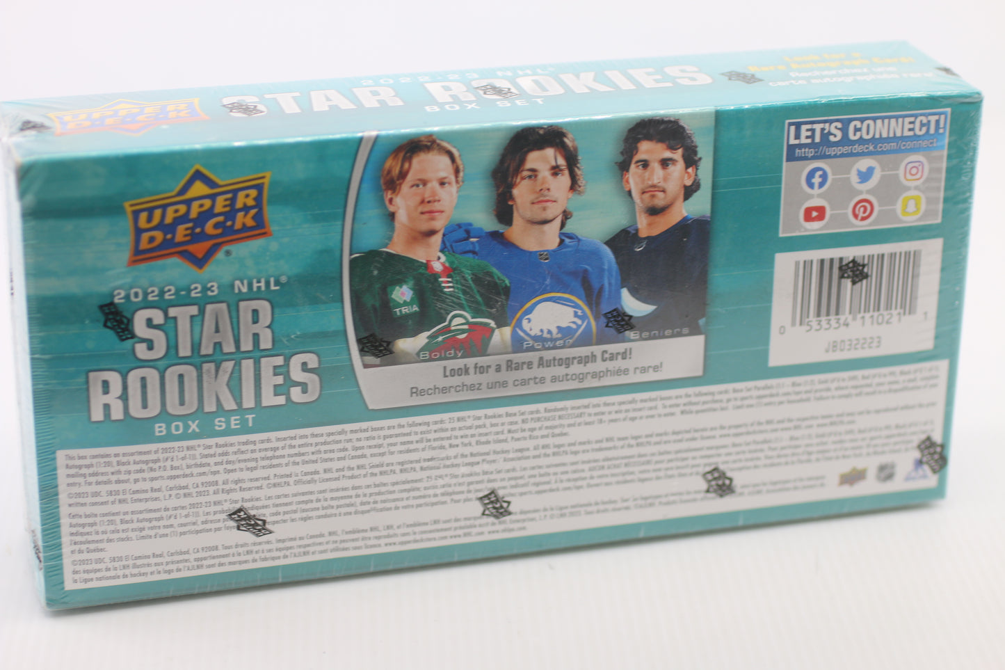 Upper Deck Jeu de cartes de hockey Star Rookies 2022-23 factory sealed box