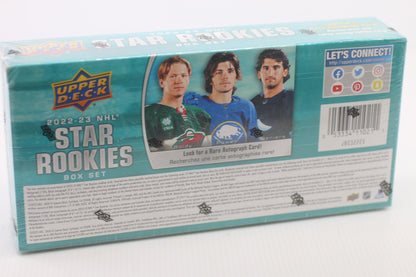 Upper Deck Jeu de cartes de hockey Star Rookies 2022-23 factory sealed box