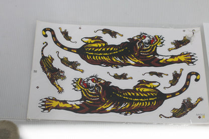 Vintage Style Tiger Wall Decal Stickers roar sealed never opened lot