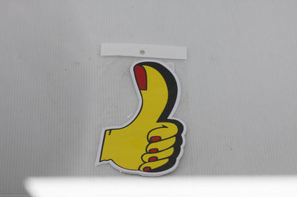 Lot of 2 Yellow Thumbs Up Hand Sign with Red Nails Wall Decoration sealed