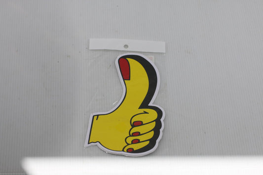 Lot of 2 Yellow Thumbs Up Hand Sign with Red Nails Wall Decoration sealed