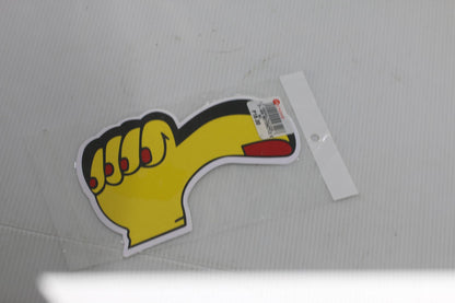 Lot of 2 Yellow Thumbs Up Hand Sign with Red Nails Wall Decoration sealed