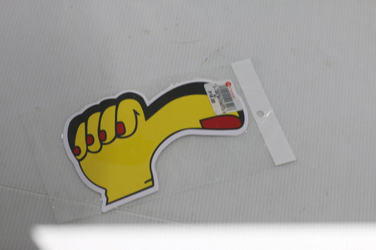 Lot of 2 Yellow Thumbs Up Hand Sign with Red Nails Wall Decoration sealed
