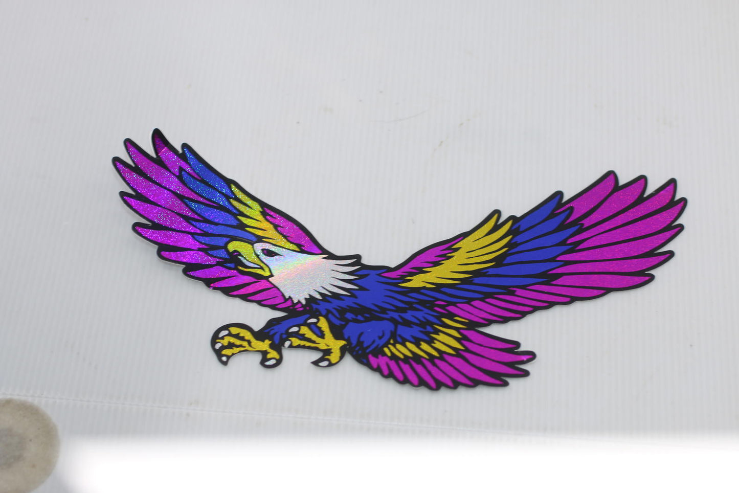 Colorful Eagle Sticker Decal approx 8" long