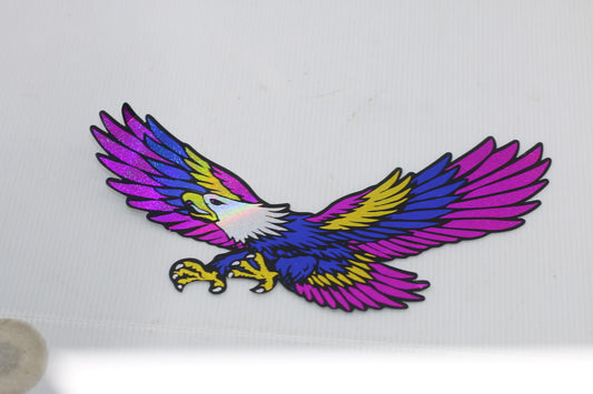Colorful Eagle Sticker Decal approx 8" long