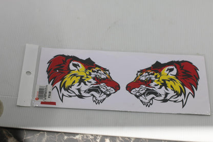Tiger Head Decal Sticker Set stickers sealed brand new never opened 3"