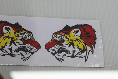 Tiger Head Decal Sticker Set stickers sealed brand new never opened 3"