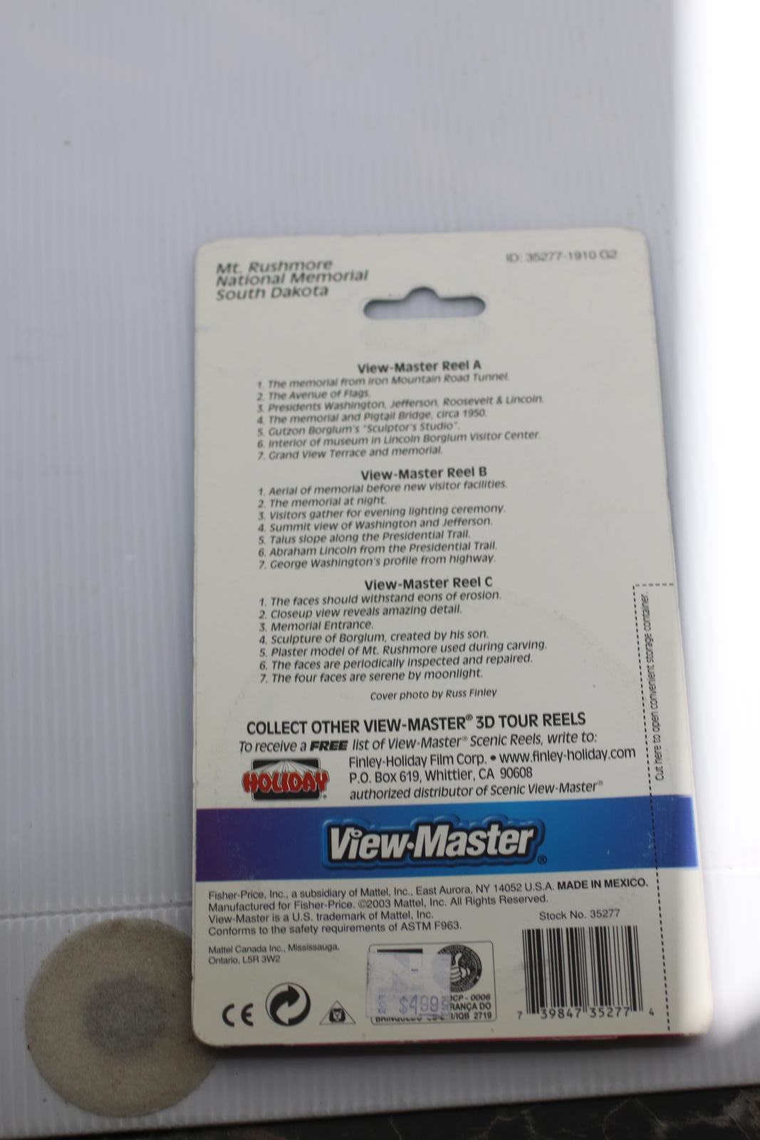 View-Master 3D Tour Mount Rushmore National Memorial Reel
