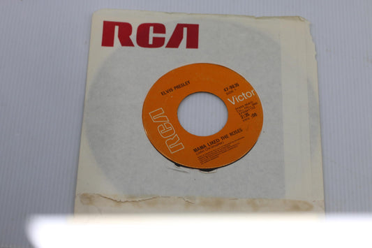 Elvis Presley 45 RPM Vinyl Records - Mama Liked The Roses / The Wonder Of You