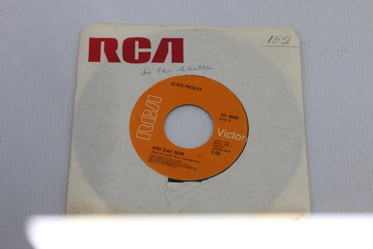Elvis Presley 45 RPM Vinyl Singles - Any Day Now / In The Ghetto