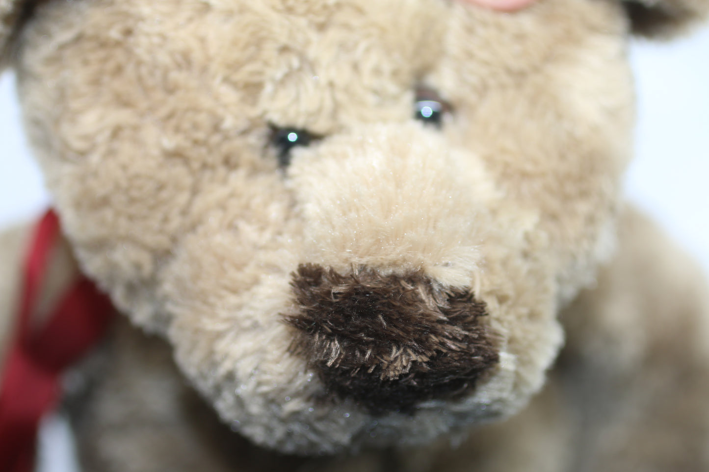 Vintage Maxwell the Bear Plush Teddy Bear Brown with Red Ribbon – Soft Stuffed Animal