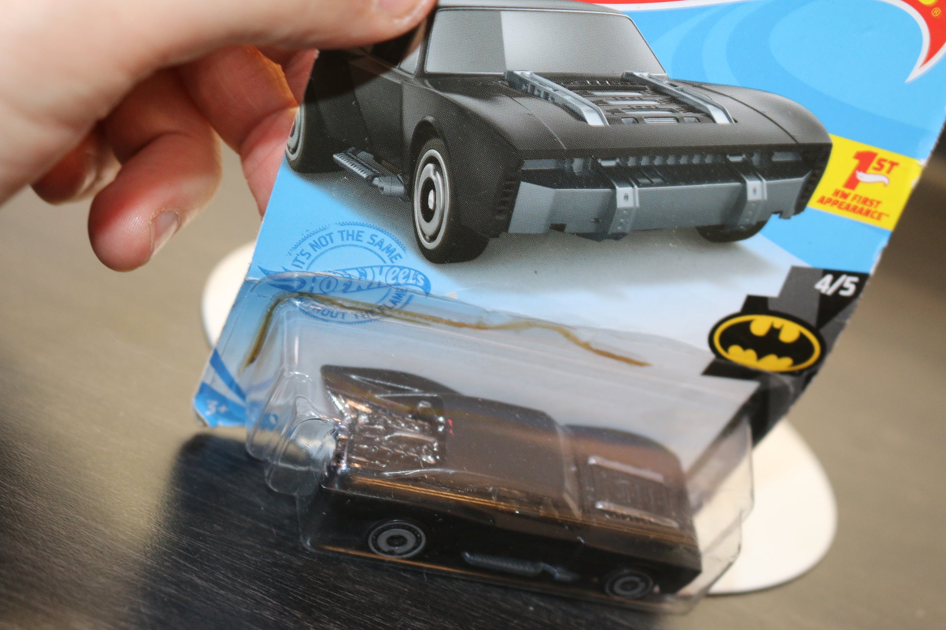 Hot Wheels Batmobile Black - Batman 1:64 Scale Die-Cast Car, 4/5 In Series