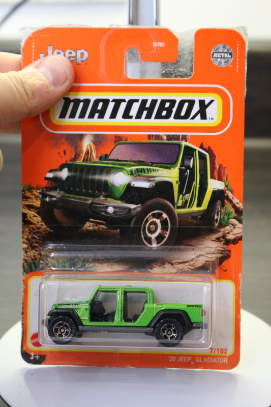 2022 Matchbox #7/102, " '20 Jeep Gladiator" Green, Unopened Blister Pack #2