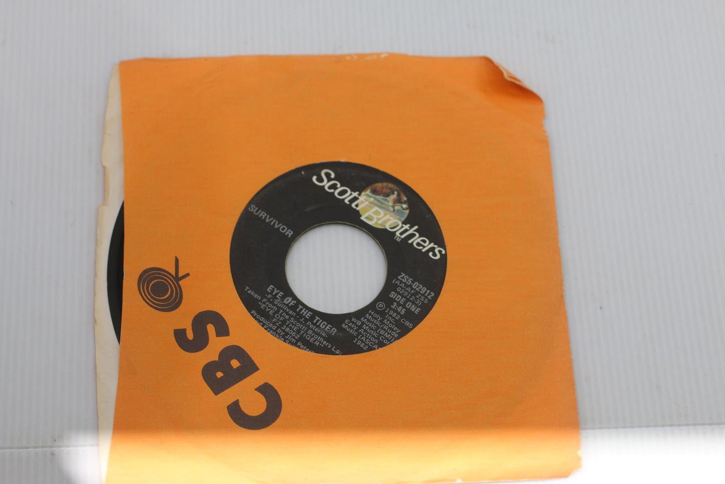 Survivor 45 RPM Vinyl Records - Take You On A Saturday & Eye Of The Tiger