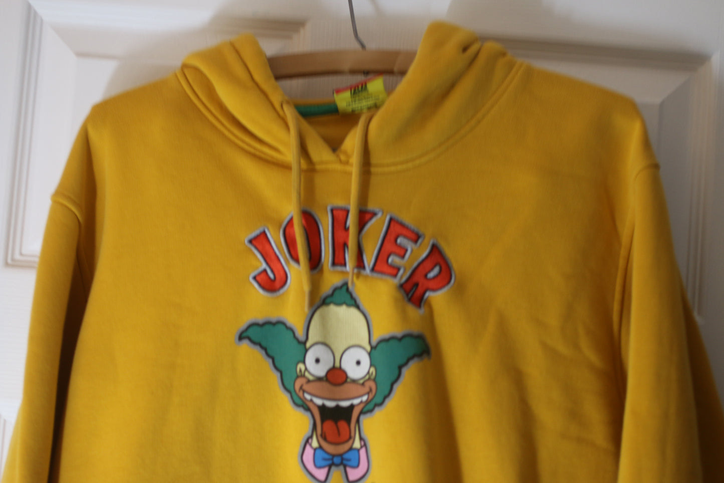The Simpsons Krusty Joker Yellow Hoodie – 20th Television – Size XL – Used