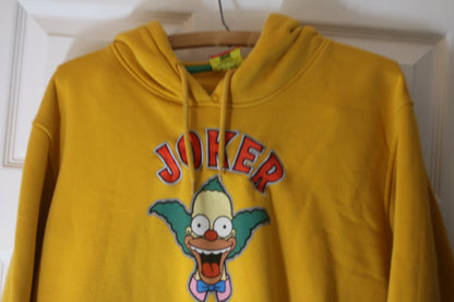 The Simpsons Krusty Joker Yellow Hoodie – 20th Television – Size XL – Used