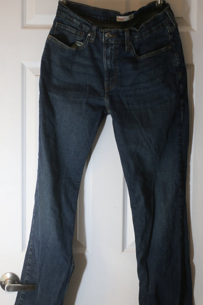 Levi Strauss Signature Straight Leg Jeans Dark Blue Denim W34 L34