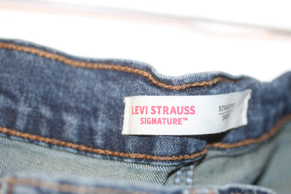 Levi Strauss Signature Straight Leg Jeans Dark Blue Denim W34 L34