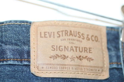 Levi Strauss Signature Straight Leg Jeans Dark Blue Denim W34 L34