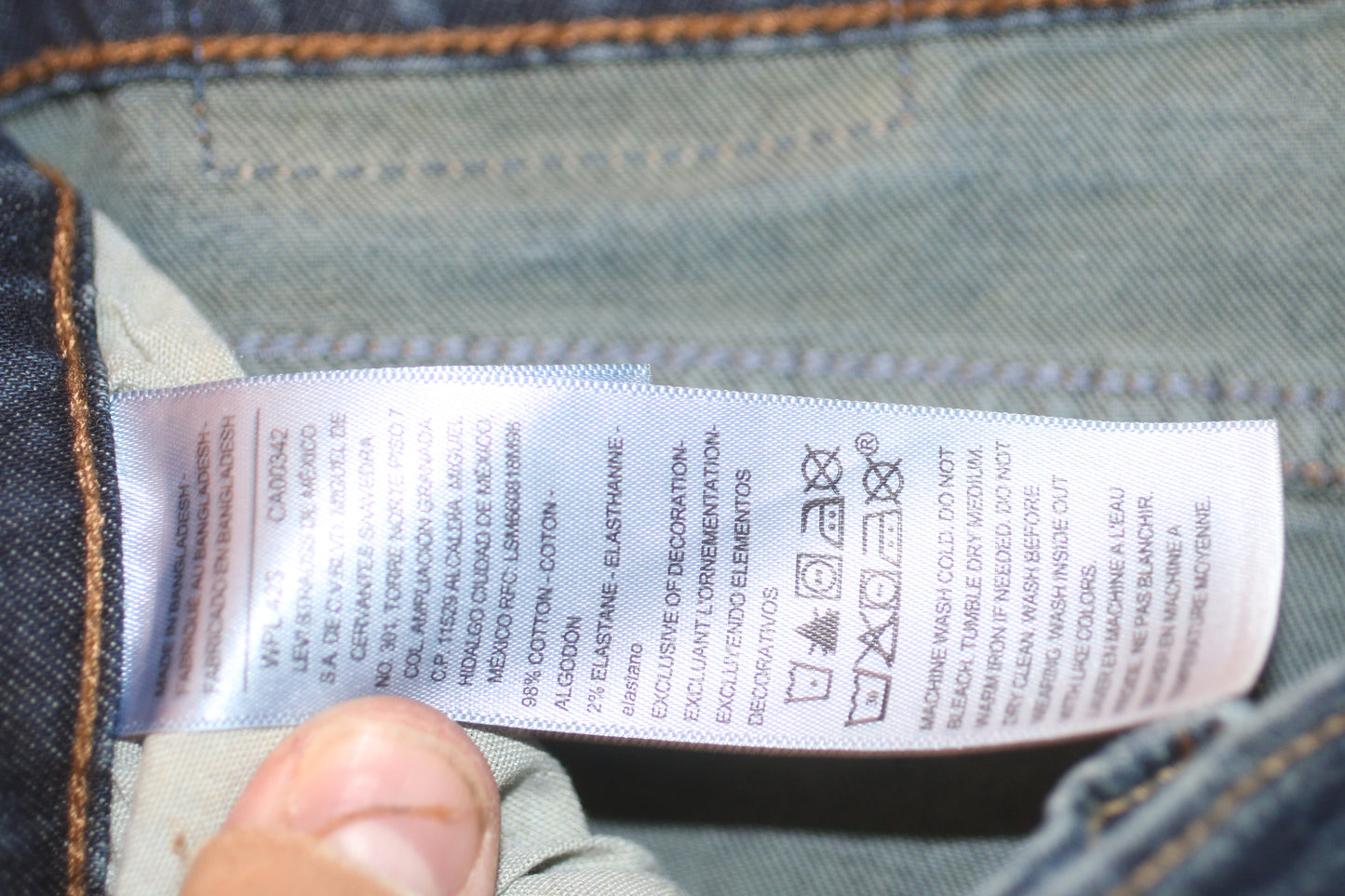 Levi Strauss Signature Straight Leg Jeans Dark Blue Denim W34 L34