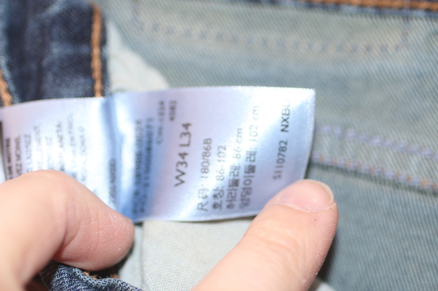 Levi Strauss Signature Straight Leg Jeans Dark Blue Denim W34 L34