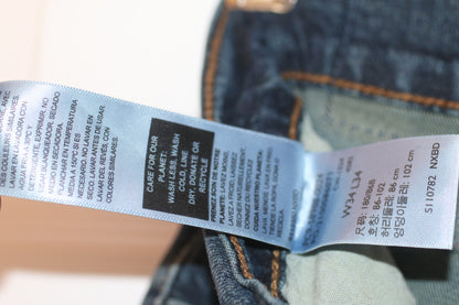 Levi Strauss Signature Straight Leg Jeans Dark Blue Denim W34 L34