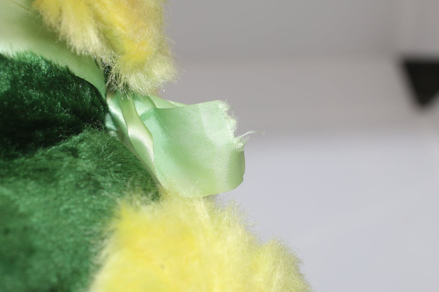 Vintage 1960s Plush Poodle Dog Toy Green Yellow Best Made Toys Canada