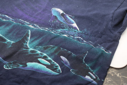 Vintage 90s sea world Gildan Size Medium Orcas T-Shirt