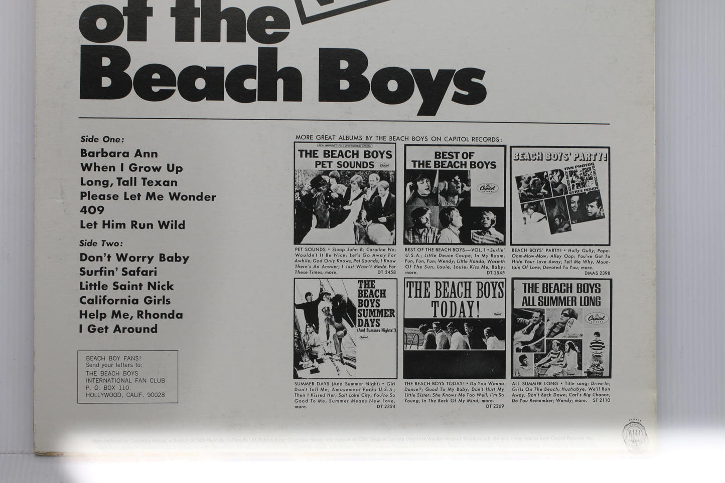 Best of the Beach Boys Vol. 2 Vinyl Record Album