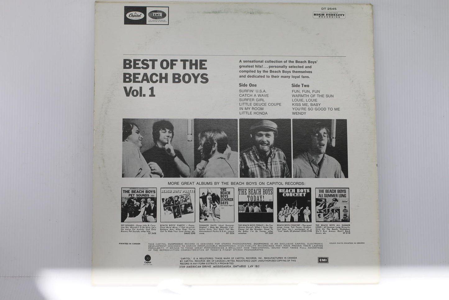 Best of The Beach Boys Vinyl Record Album Surfin' U.S.A. EMI