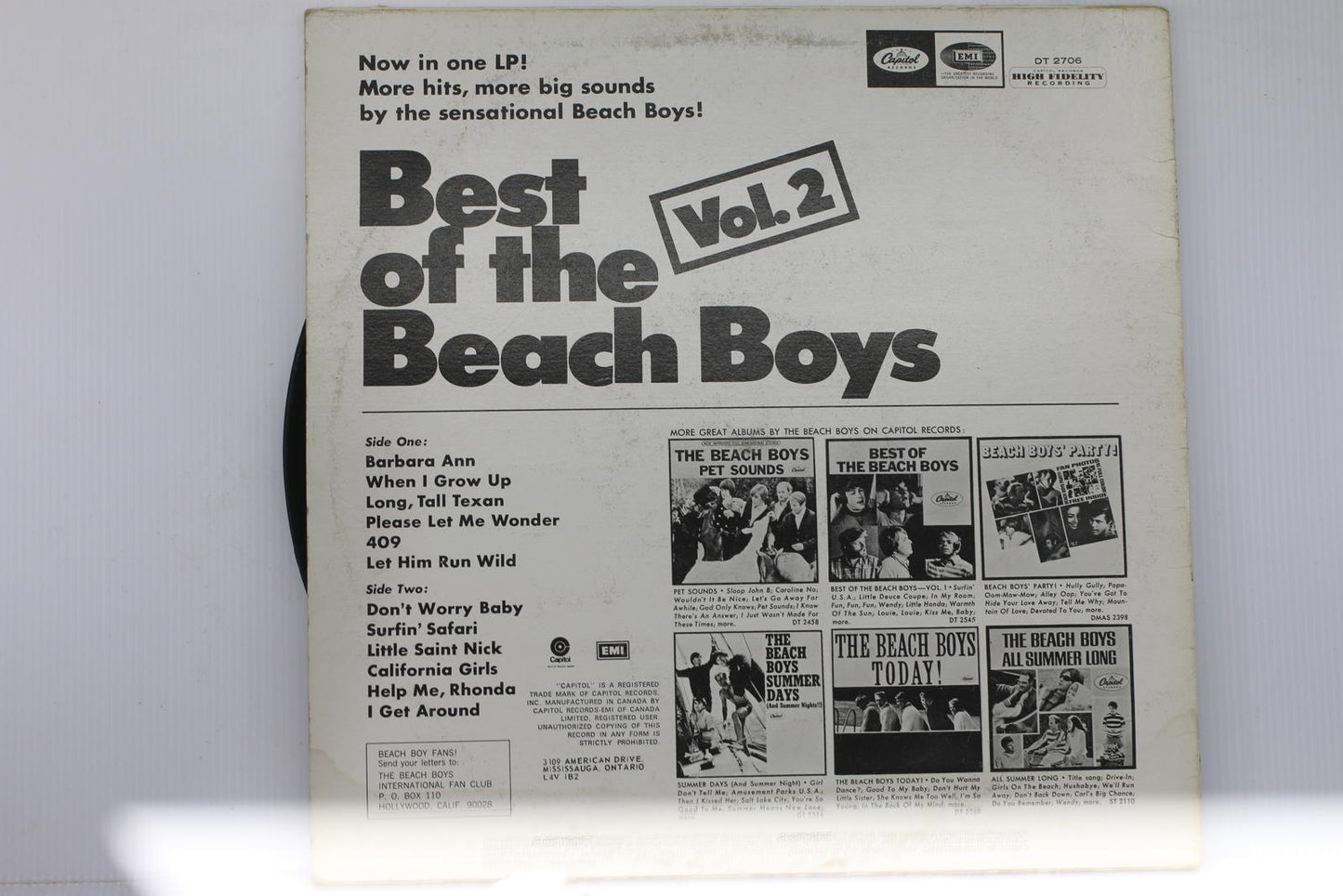 Best of the Beach Boys Vol. 2 Vinyl Record Album