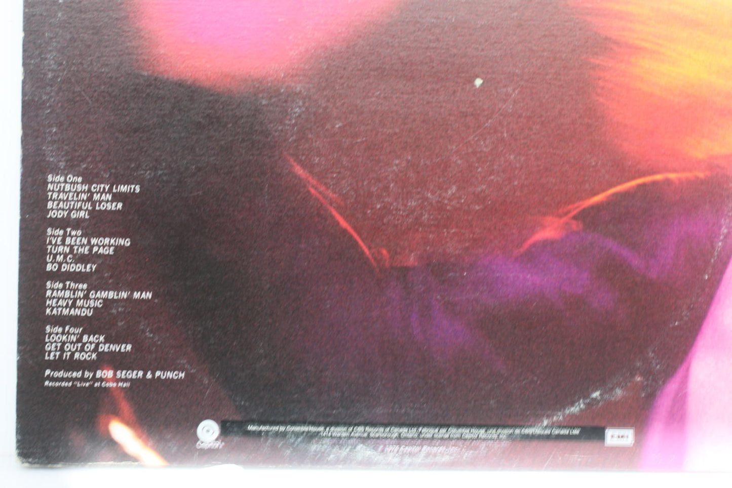 Bob Seger & The Silver Bullet Band - 'Live' Bullet Vinyl Record Album