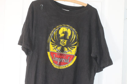 Vintage Imperial La Cerveza Costa Rica Beer Pullover T-Shirt Men Lg Bien Fria