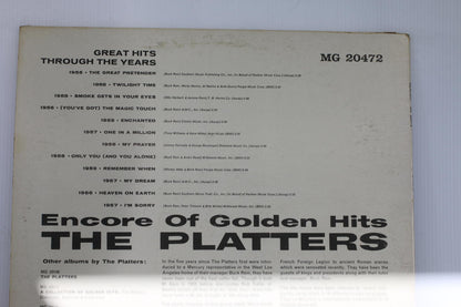 Encore Of Golden Hits - The Platters Vinyl Record Album