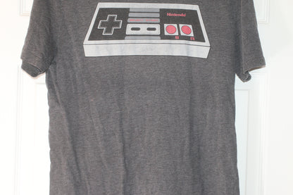 Nintendo NES Controller Graphic T-Shirt Dark Grey Gamer Tee Retro Gaming