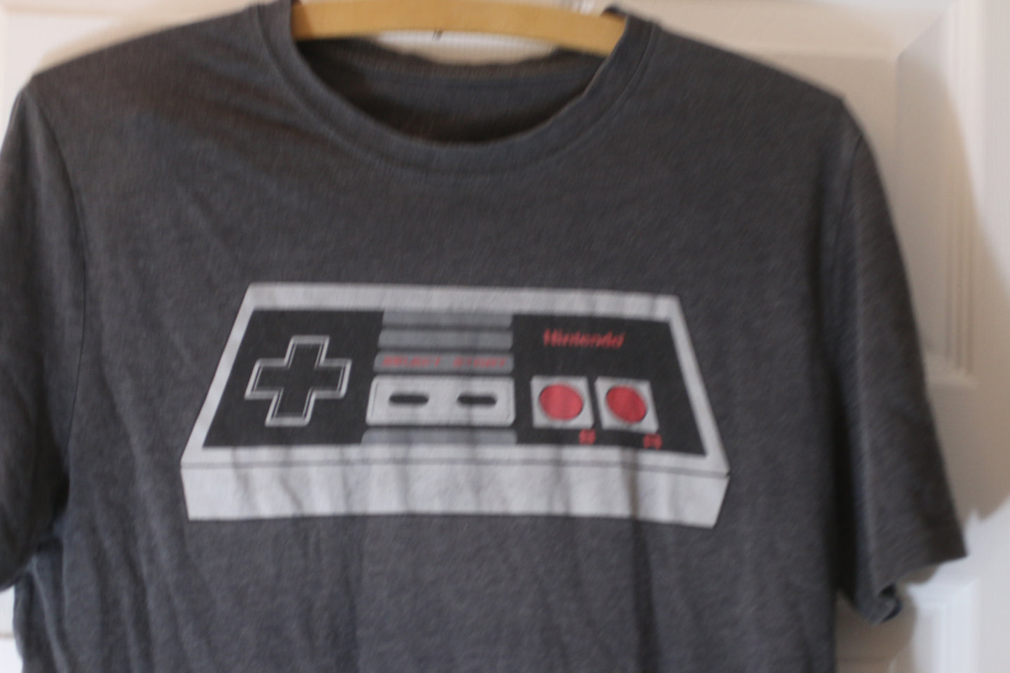 Nintendo NES Controller Graphic T-Shirt Dark Grey Gamer Tee Retro Gaming