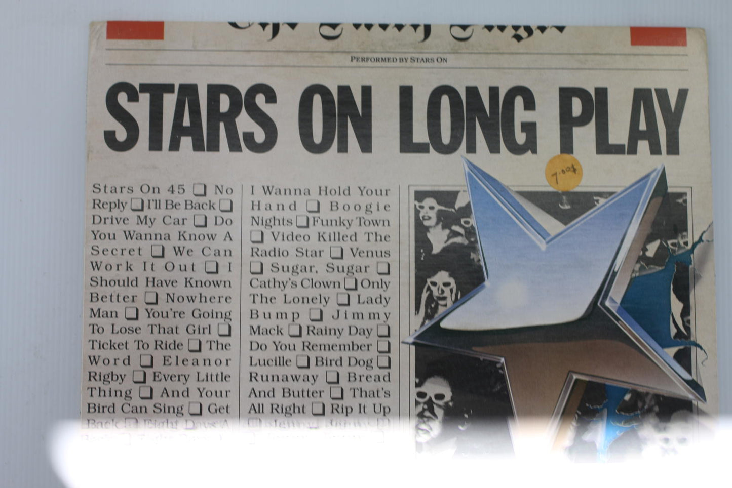 Stars On Long Play Vinyl Record Album