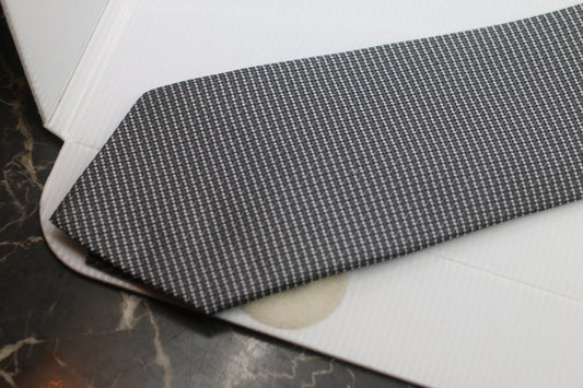 Agenda New York Grey Micro-Pattern Silk Neck Tie Classic Business Formal