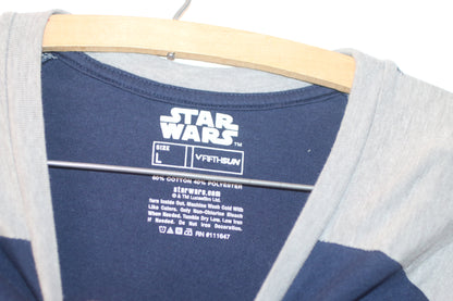 Star Wars BB-8 Raglan 3/4 Sleeve Shirt Navy Grey Large Fifth Sun Lucasfilm