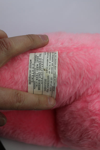 Vintage Pink Teddy Bear Plush Made in Canada Best Made Toys