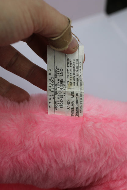 Vintage Pink Teddy Bear Plush Made in Canada Best Made Toys