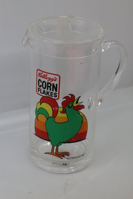 Vintage Kellogg’s Corn Flakes Juicer Pitcher plastic Transparent Rare
