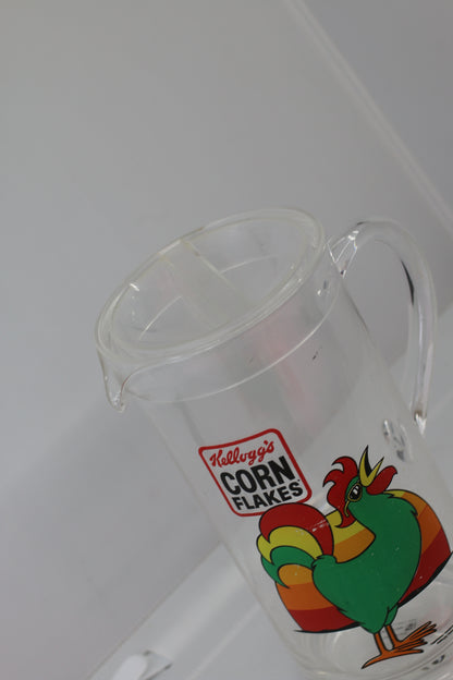 Vintage Kellogg’s Corn Flakes Juicer Pitcher plastic Transparent Rare