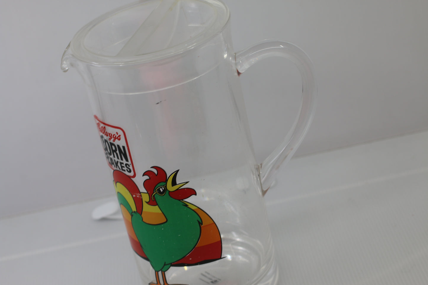 Vintage Kellogg’s Corn Flakes Juicer Pitcher plastic Transparent Rare
