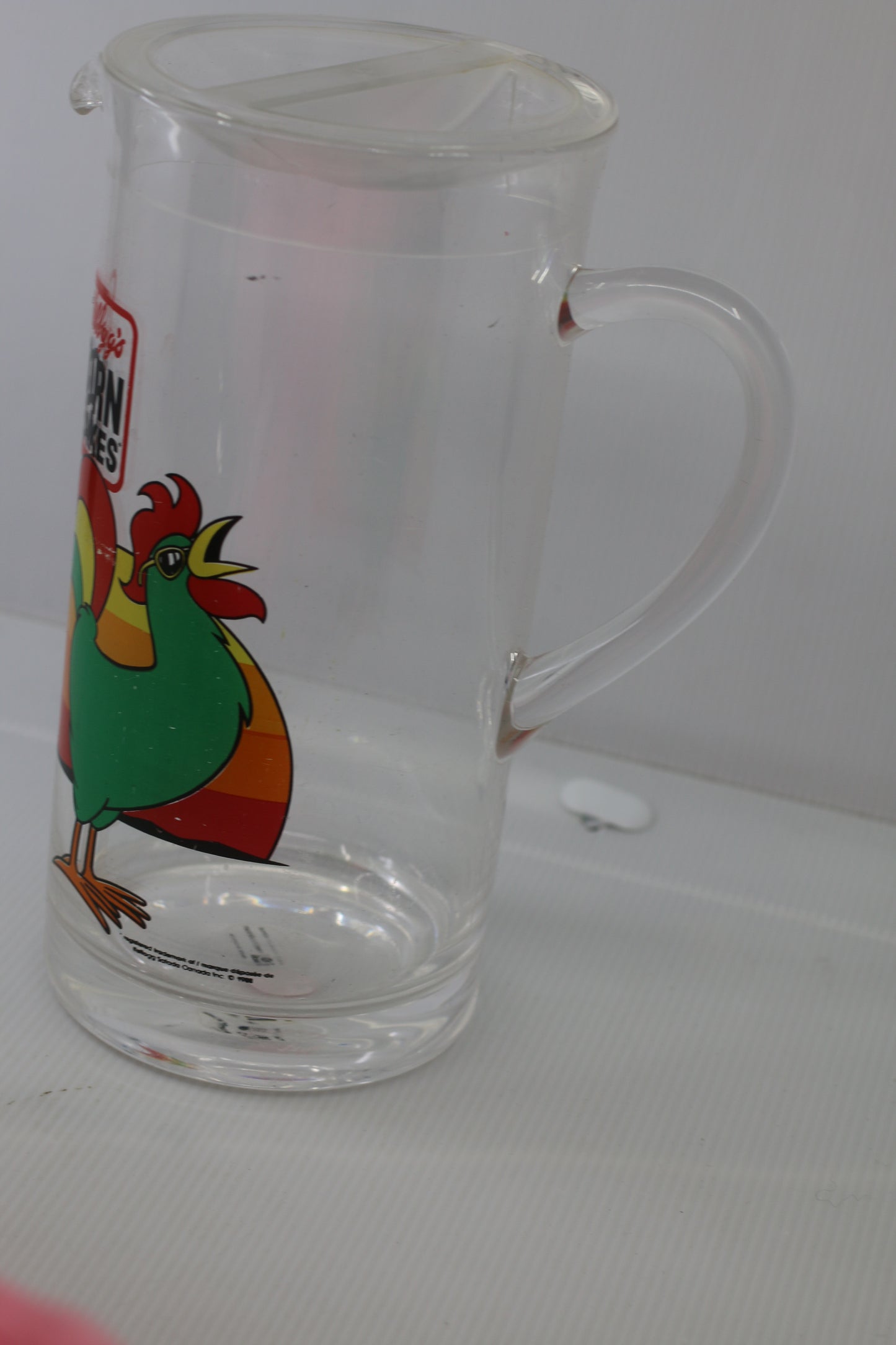 Vintage Kellogg’s Corn Flakes Juicer Pitcher plastic Transparent Rare
