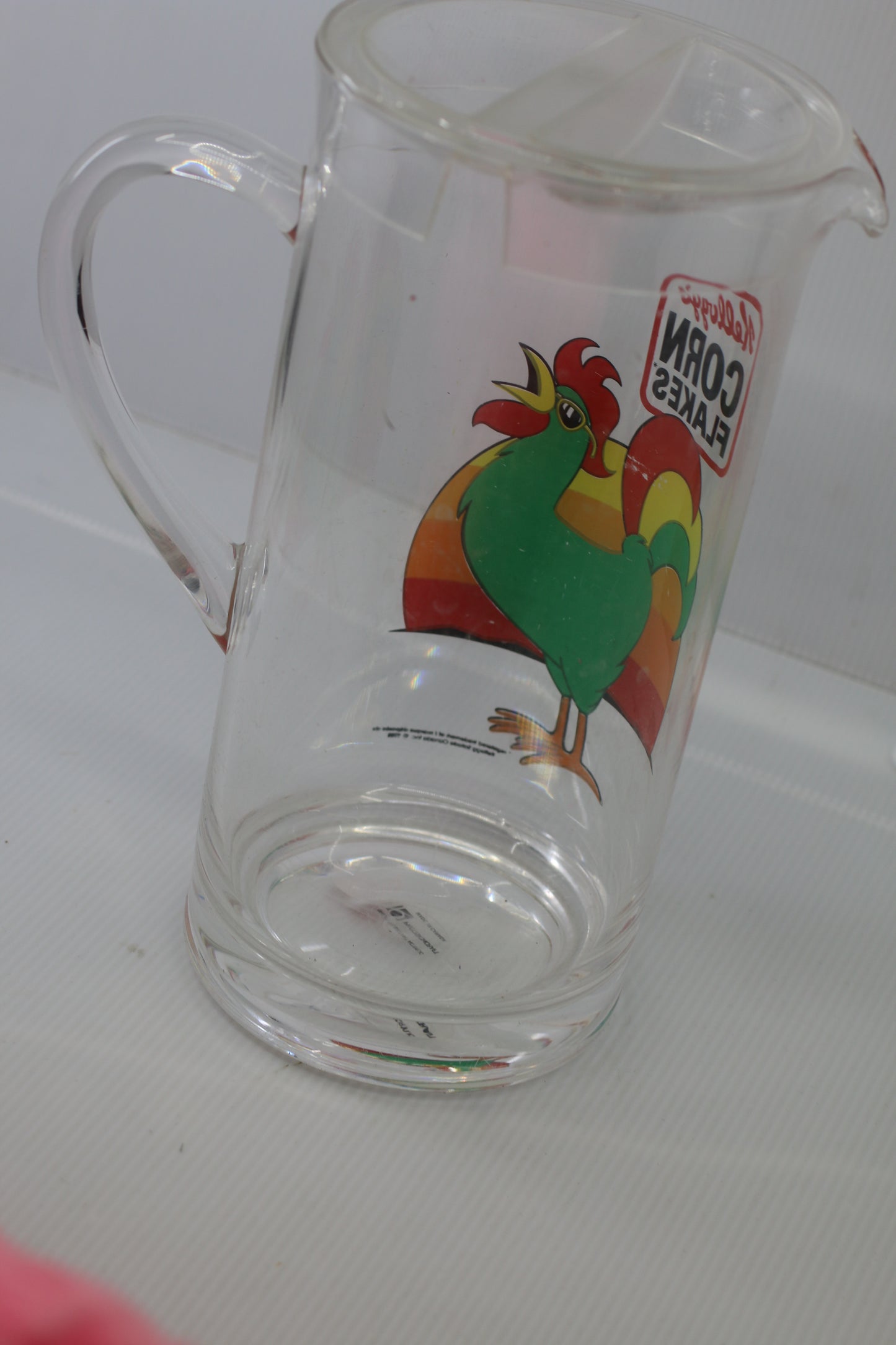 Vintage Kellogg’s Corn Flakes Juicer Pitcher plastic Transparent Rare