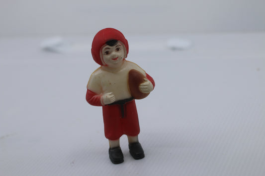 Vintage Celluloid Football Player figure toy VTG Cake Topper