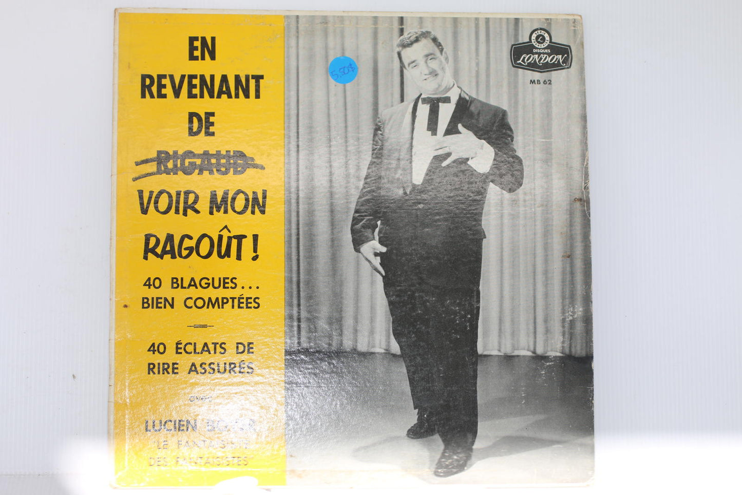 En Revenant de Voir Mon Ragoût! Vinyl Record by Lucien Boyer