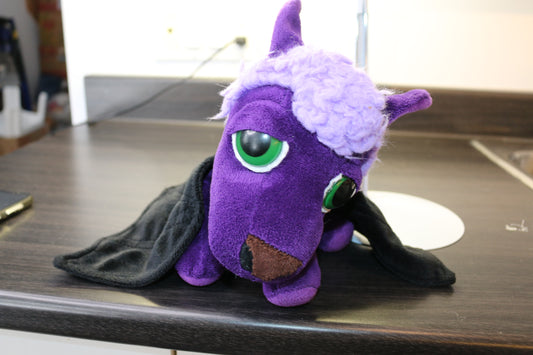 Russ Berrie Li'L Peepers Edward Purple & Black Bat Soft Toy Plush