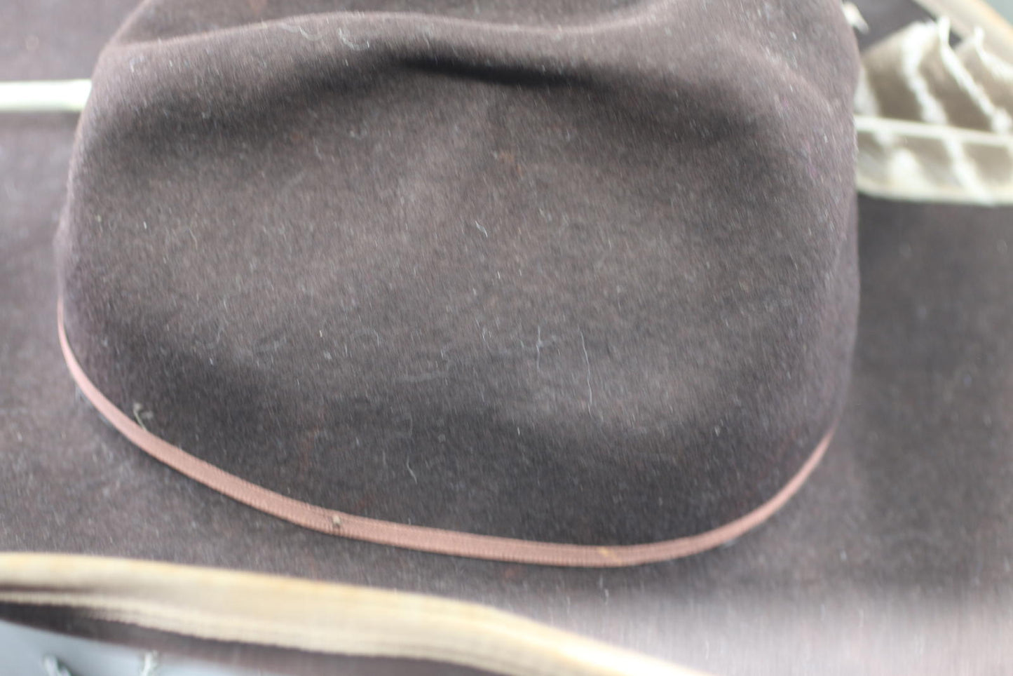 Vintage Smithbilt Brown Felt Cowboy Size6 3/4w/Sears Hat Box